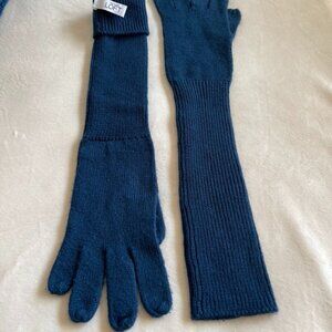 Deep Teal Blue Gloves (100% acrylic) - Ann Taylor LOFT